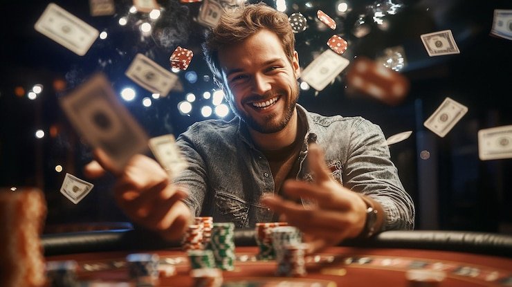 Antarmuka aplikasi gachapon menampilkan permainan slot dan live dealer
